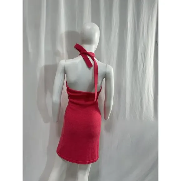 Cult Gaia 'Kendall' Pink Knit Dress Size S - threedaughtersproperties.com